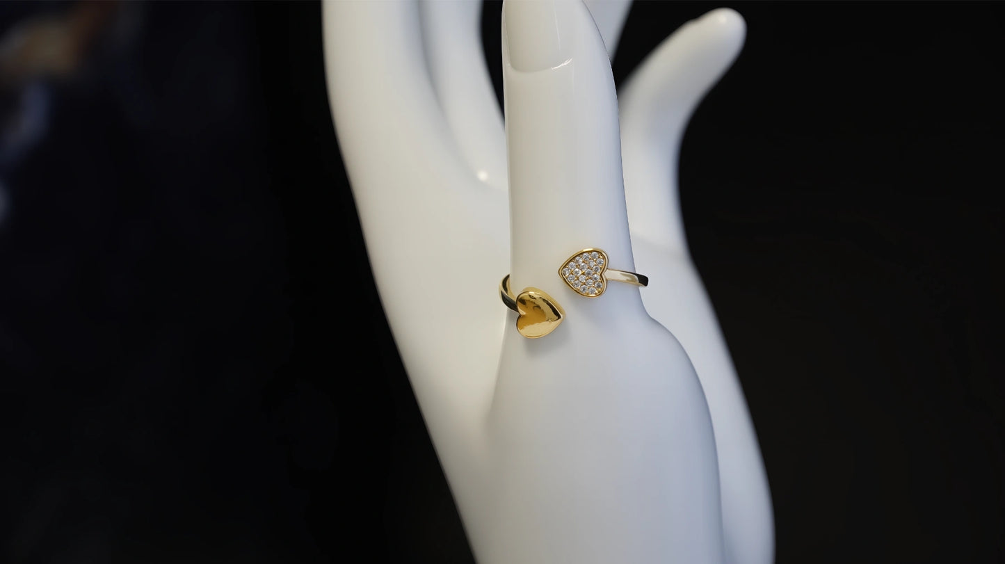 ANELLO A DOPPIO CUORE