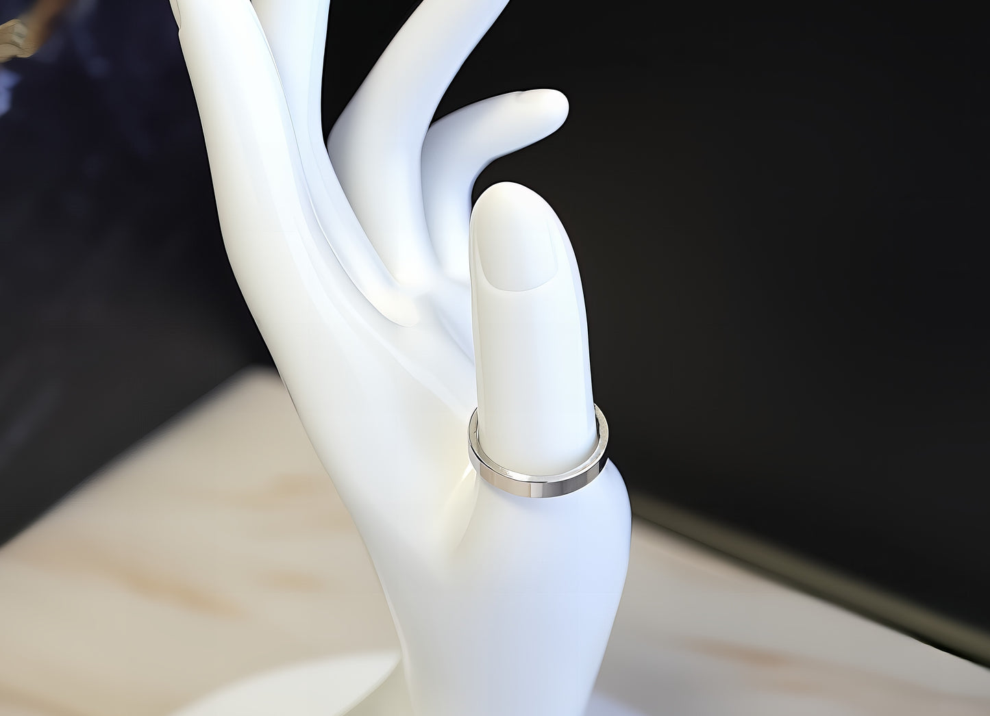 ANELLO GEOMETRICO A FASCIA APERTA PERSONALIZZABILE