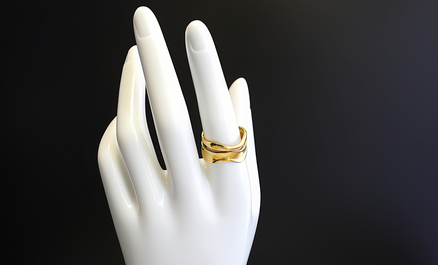 ANELLO A DOPPIA FASCIA IRREGOLARE