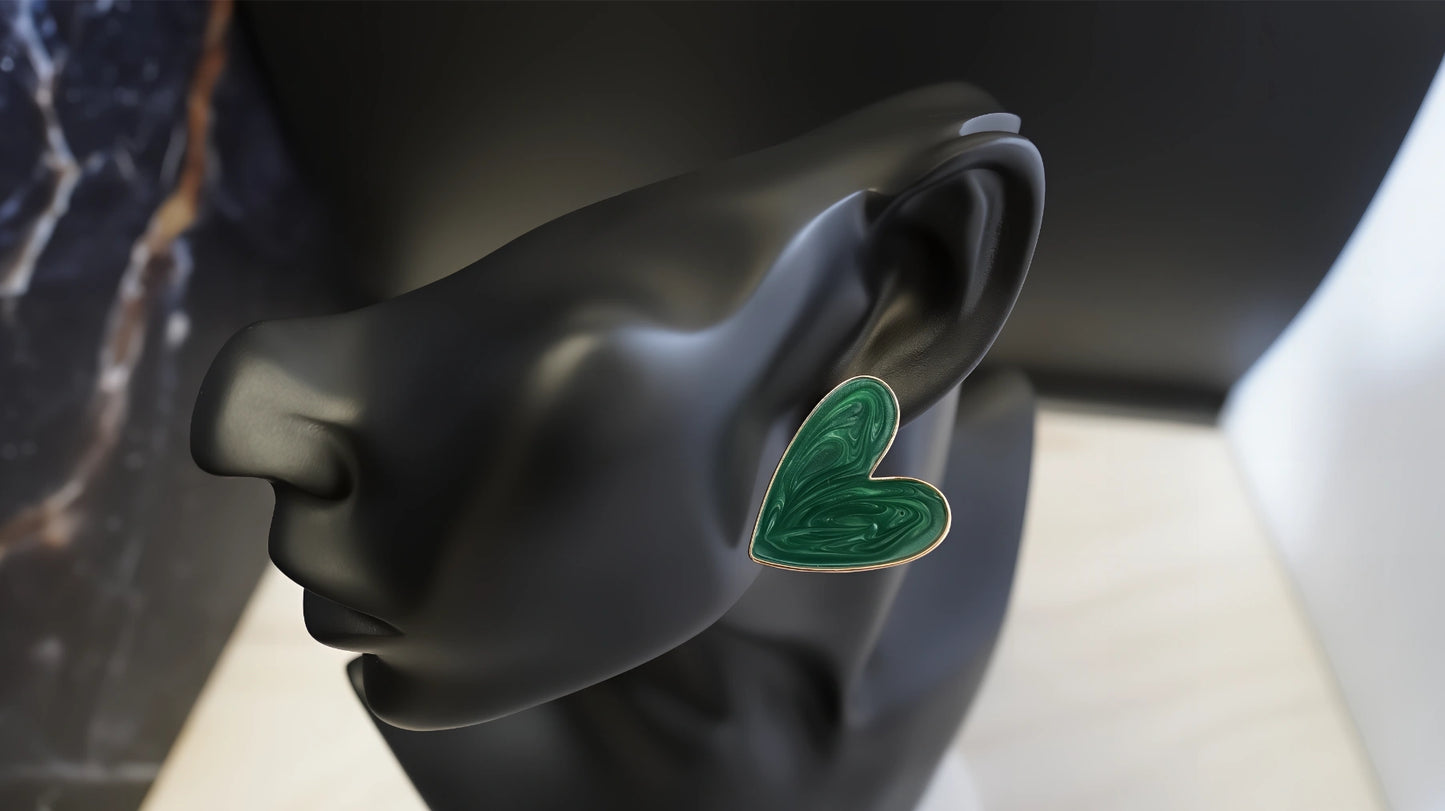 ORECCHINI A CUORE IRREGOLABILE GRANDE