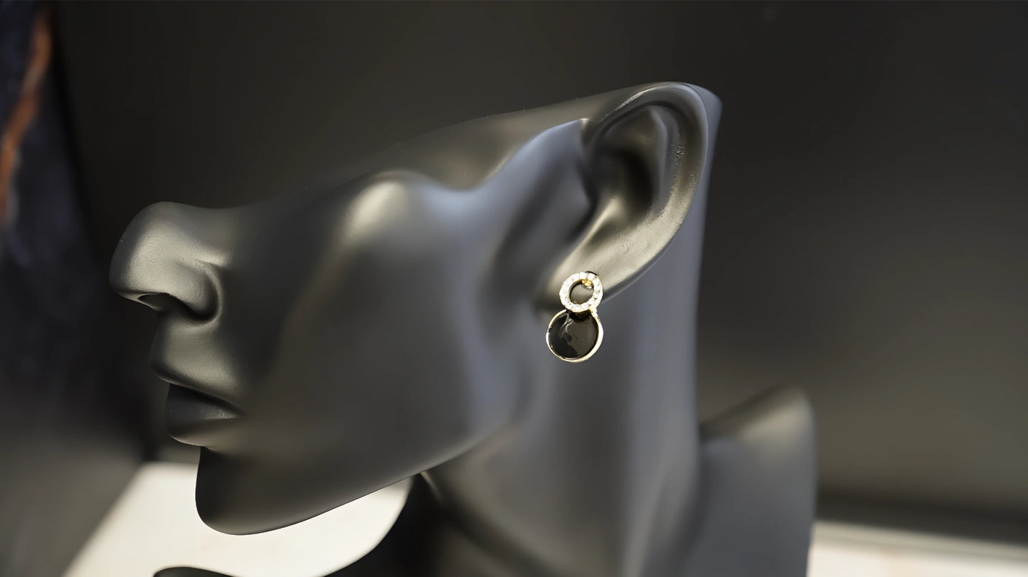 ORECCHINI A DOPPIO CERCHIO ASIMMETRICO