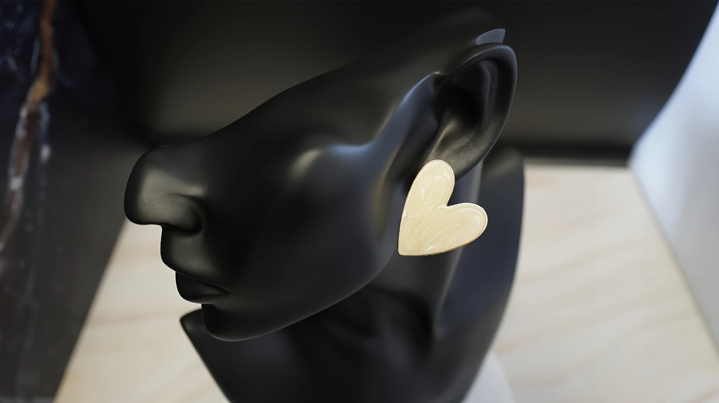 ORECCHINO A CUORE IRREGOLABILE GRANDE