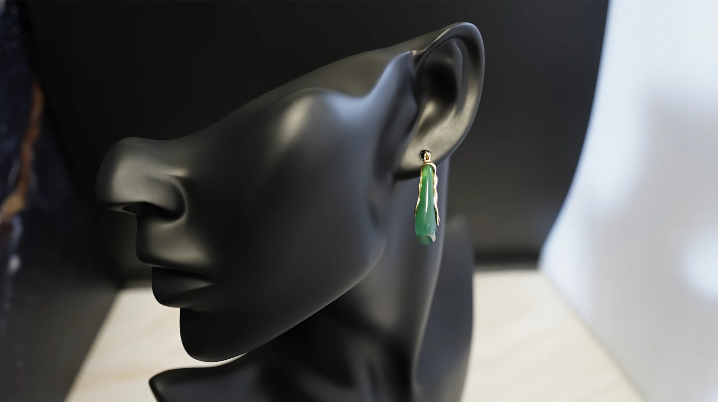 ORECCHINO A CERCHIO IRREGOLABILE IN RESINA