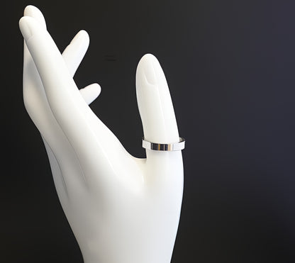 ANELLO GEOMETRICO A FASCIA APERTA PERSONALIZZABILE