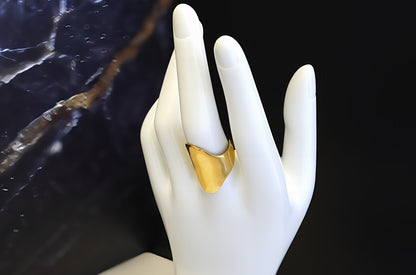 ANELLO GEOMETRICO A FASCIA PIENA CON SIGILLO