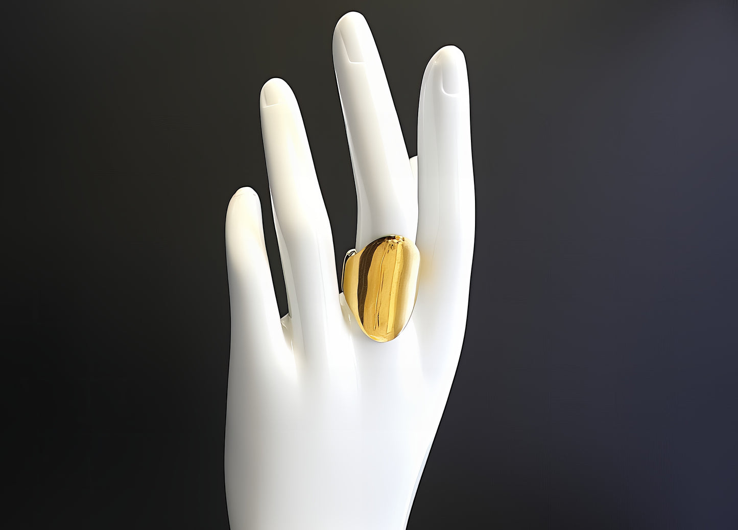 ANELLO GEOMETRICO A FASCIA PIENA CON SIGILLO