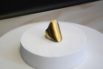 ANELLO GEOMETRICO A FASCIA PIENA CON SIGILLO