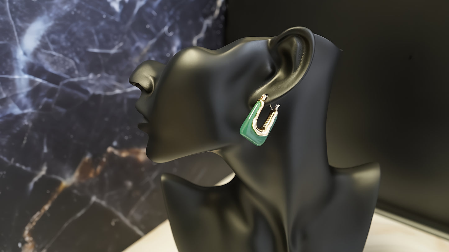 ORECCHINI A CERCHIO IN RESINA