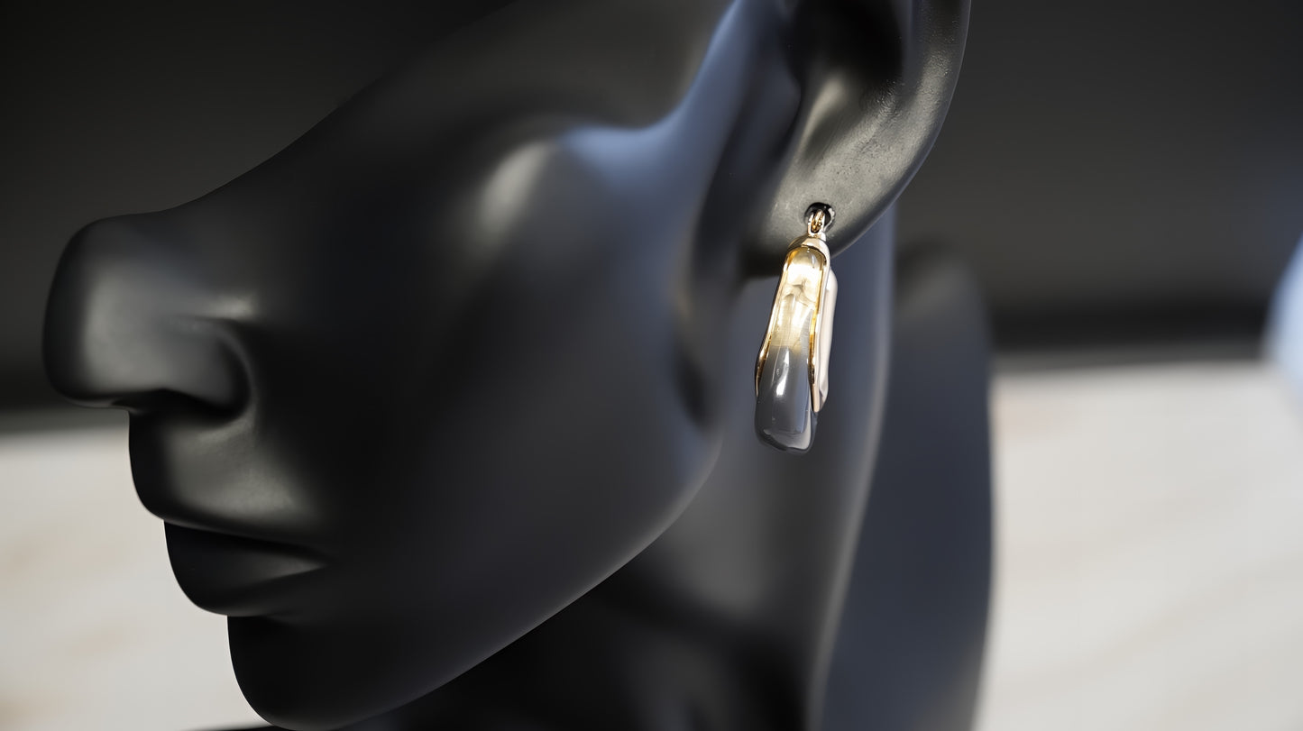 ORECCHINI A CERCHIO IN RESINA