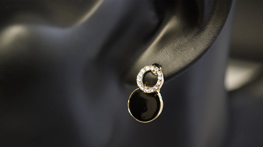 ORECCHINI A DOPPIO CERCHIO ASIMMETRICO