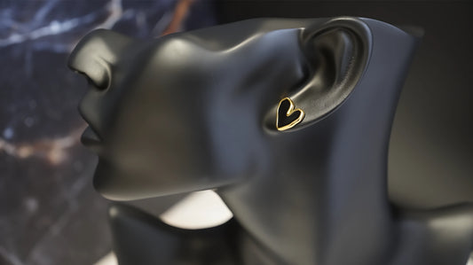 ORECCHINO A CUORE IRREGOLARE PICCOLO