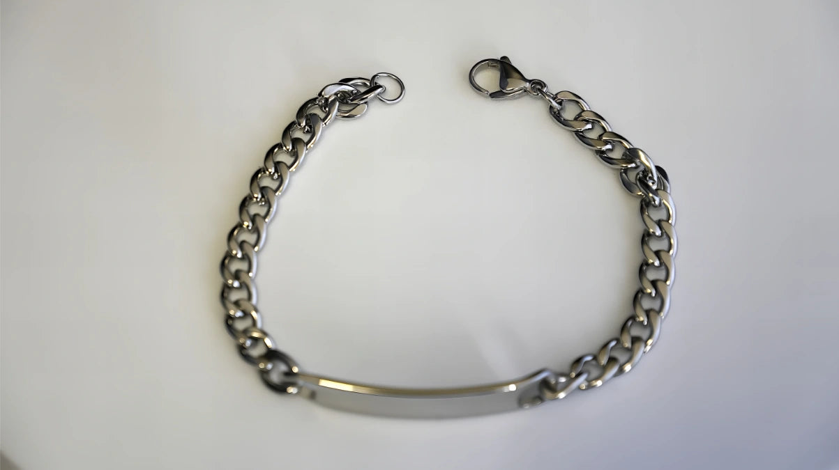 BRACCIALE CON PLACCHETTA PERSONALIZZABILE (grande)