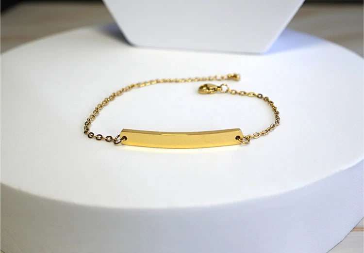 BRACCIALE CON PLACCHETTA PERSONALIZZABILI (piccola)