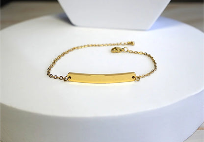 BRACCIALE CON PLACCHETTA PERSONALIZZABILI (piccola)